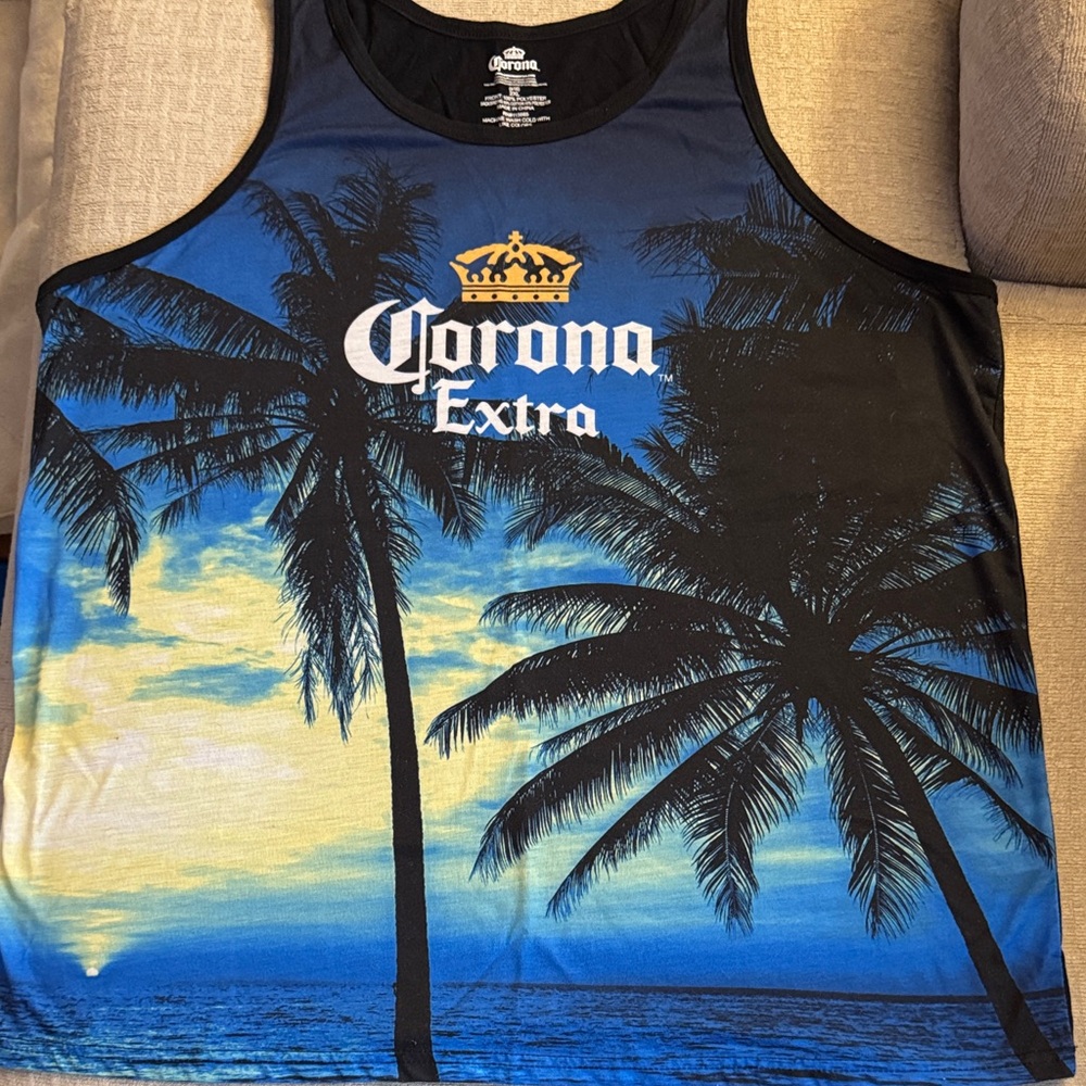 Corona Navy Blue/ White Tank Top Bundle, LG & 2XL,NWOT - Picture 3 of 7